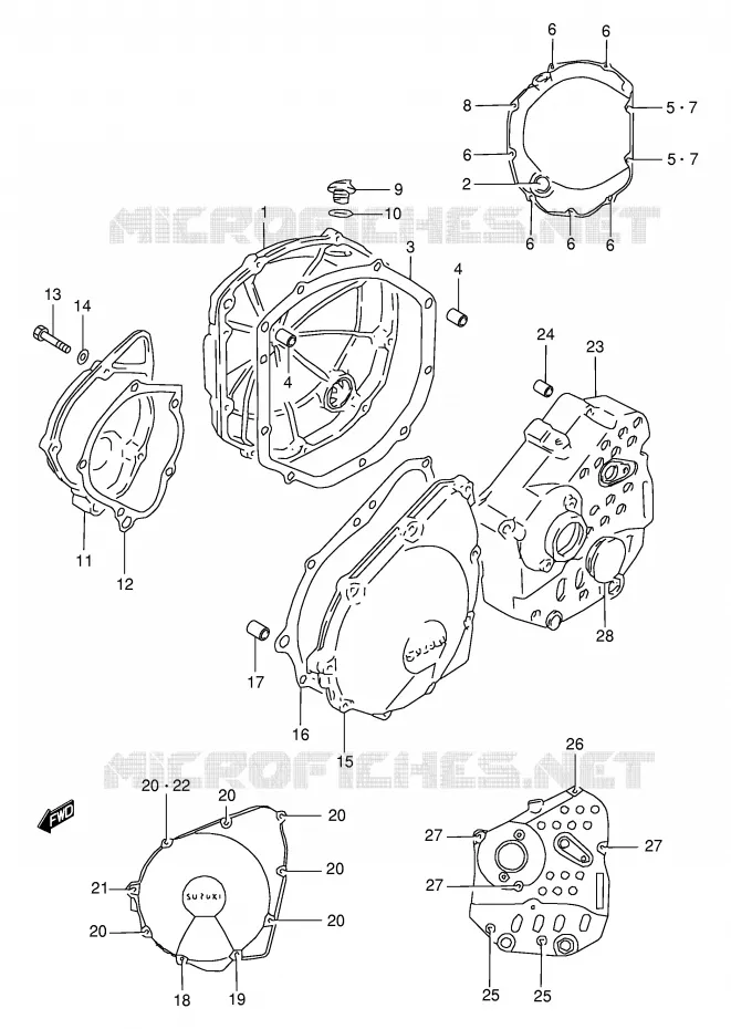 CASING Suzuki MOTO 600 GSX-F 2003  GSX600FK3(E2)
