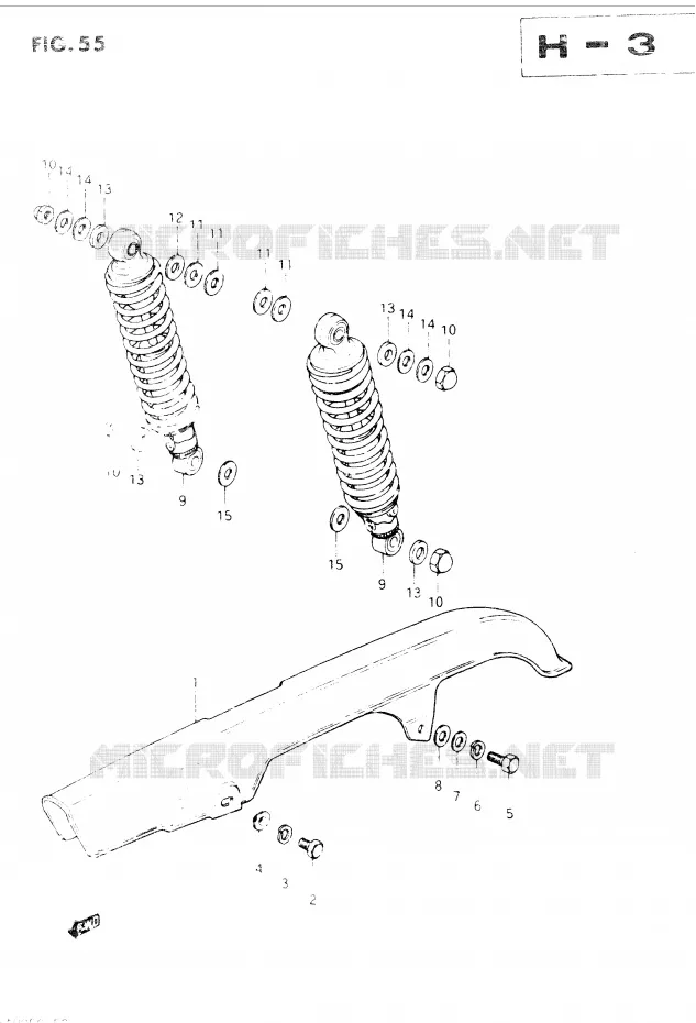 CHAIN ??GUARD - ACHTER SCHOKDEMPER Suzuki MOTO 400 GSX 1986  GSX400SG(E2)