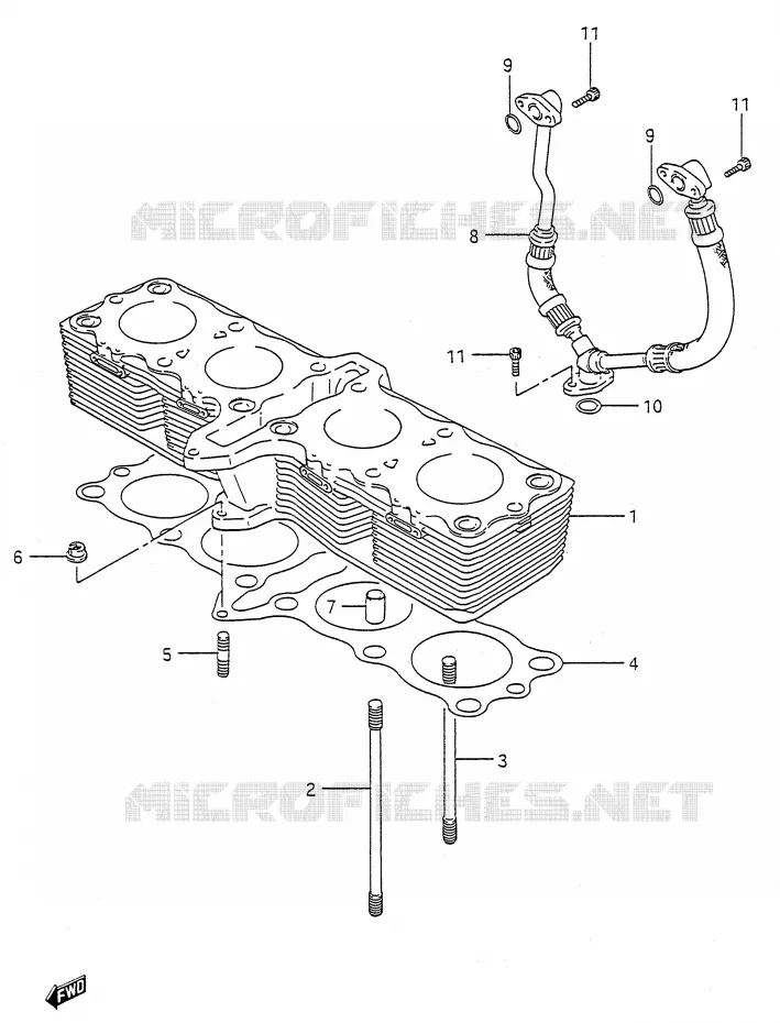 CILINDER Suzuki MOTO 600 GSX-F 1990  GSX600FL(E28)