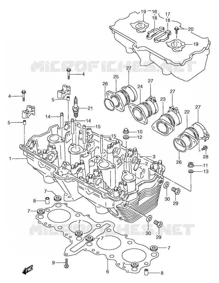 CILINDERKOP Suzuki MOTO 750 GSX-F 1992  GSX750FN(E2)