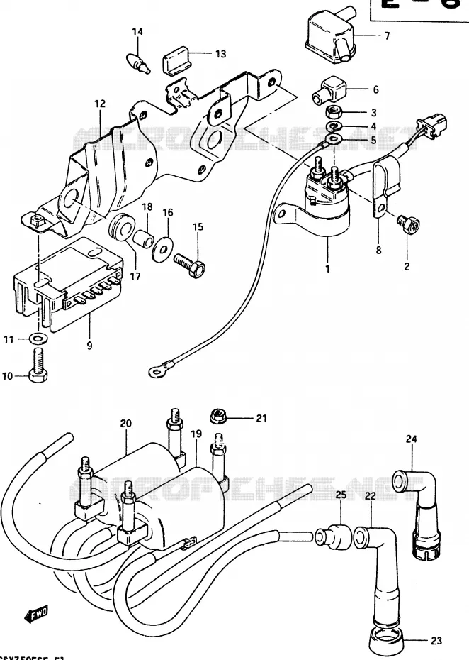 ELEKTRISCH Suzuki MOTO 750 GSX-E 1984  GSX750EE(D/E)