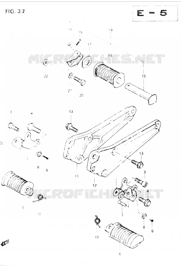 FOOTREST Suzuki MOTO 400 GSX 1984  GSX400SE(E2)