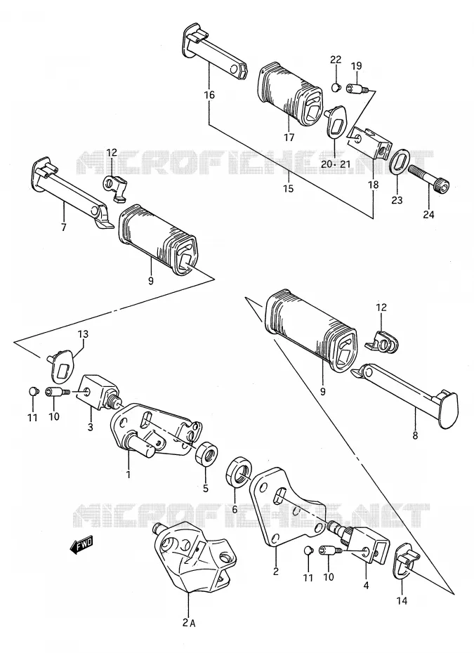 FOOTREST Suzuki MOTO 650 BOULEVARD 1986  LS650FG(E28)