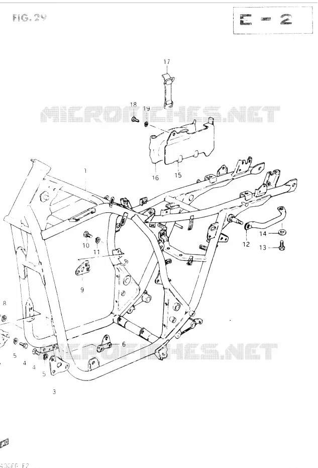 FRAME Suzuki MOTO 400 GSX 1985  GSX400SF(E2)
