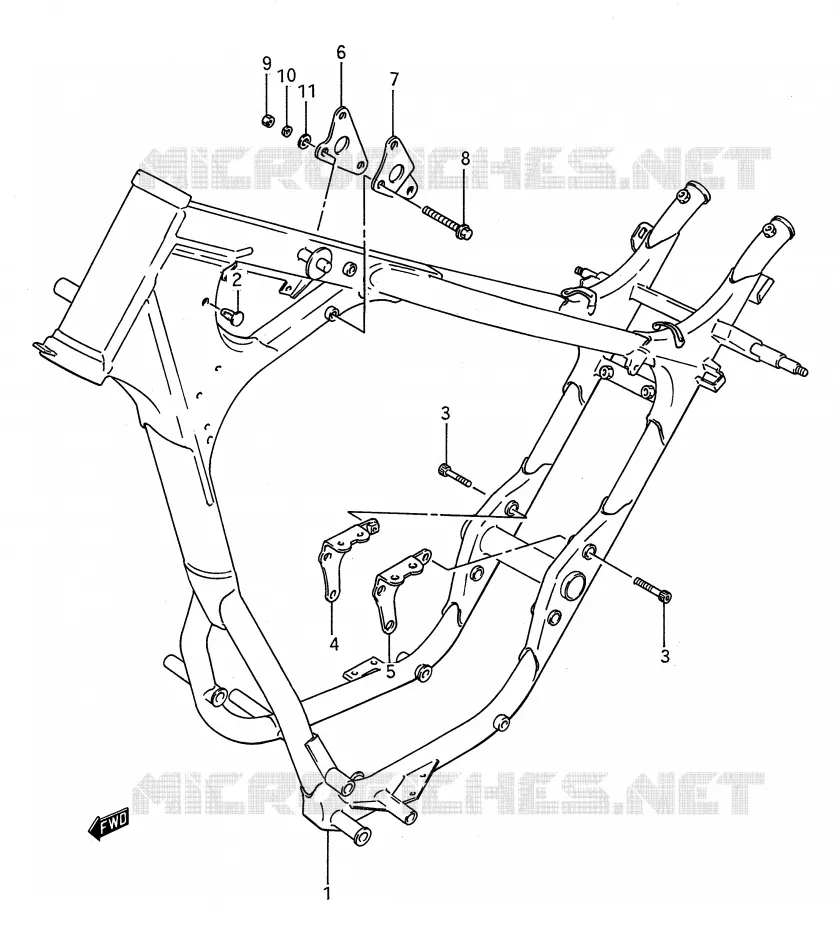 FRAME Suzuki MOTO 650 BOULEVARD 1993  LS650P(E28)