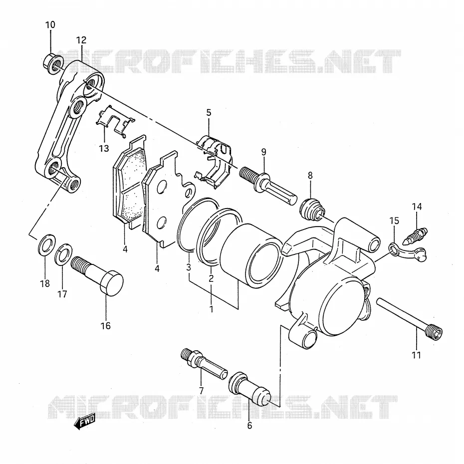 FRONT CALIPER Suzuki MOTO 650 BOULEVARD 1989  LS650FK(E28)
