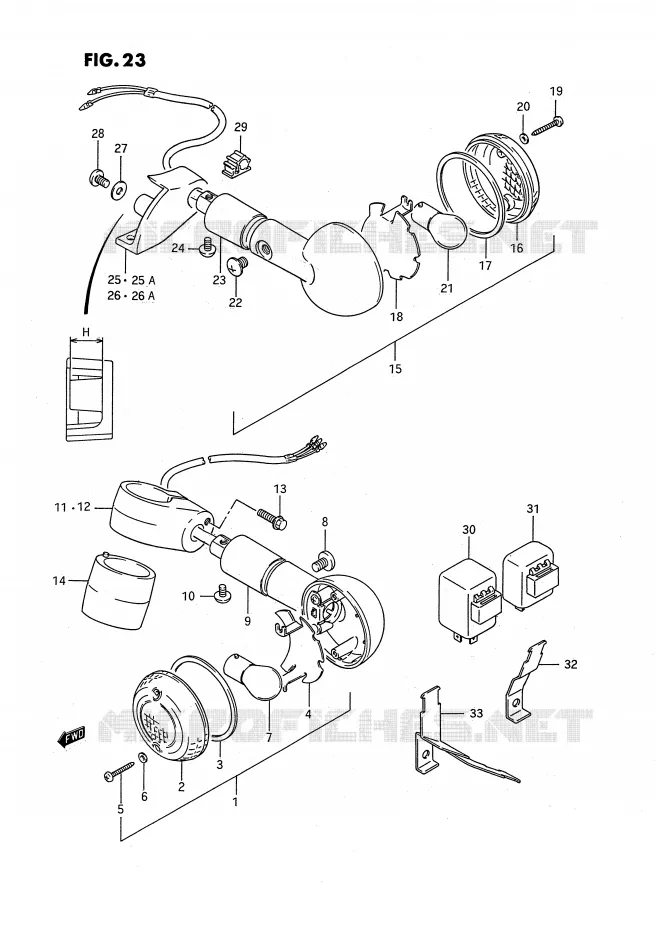 INDICATOREN (MODELE G/J/K/L/M) Suzuki MOTO 650 SAVAGE 1989  LS650FK(E2)
