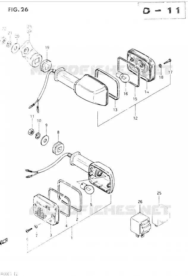 INDICATOREN Suzuki MOTO 400 GSX 1985  GSX400SF(E2)