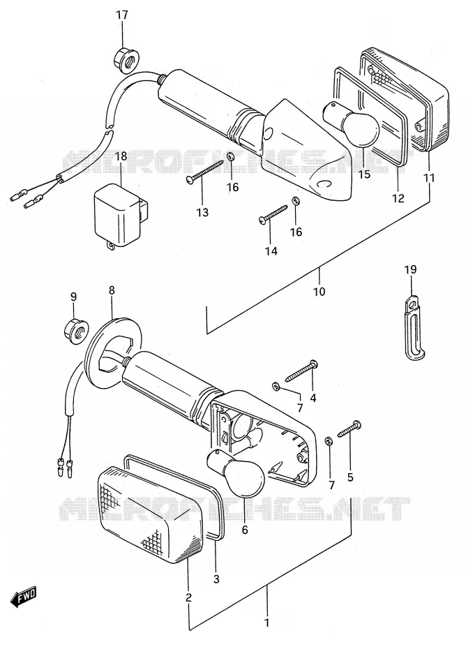 INDICATOREN Suzuki MOTO 600 GSX-F 1992  GSX600FUN(E28)
