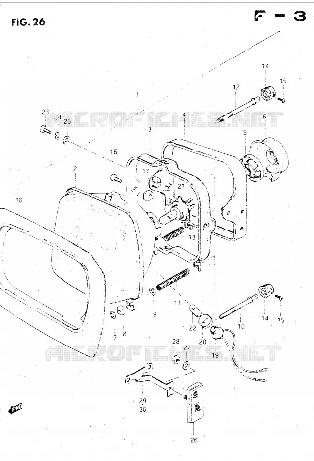 KOPLAMP (GSX500ESE/ESF) Suzuki MOTO 500 GSX-E 1985  GSX500ESF(E39)