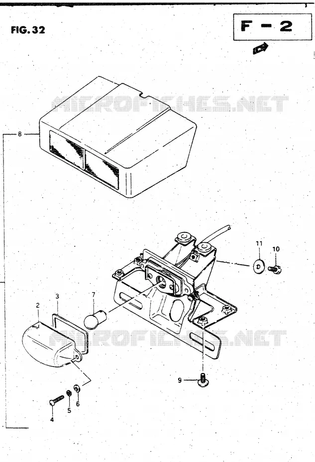 LICENTIE LAMP Suzuki MOTO 1400 CAVALCADE 1988  GV1400GCJ(DG-DJ/CJ)