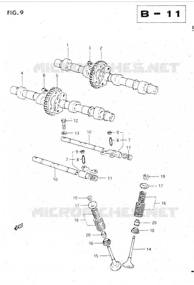 NOKKENAS - VALVES Suzuki MOTO 500 GSX-E 1985  GSX500ESF(E39)