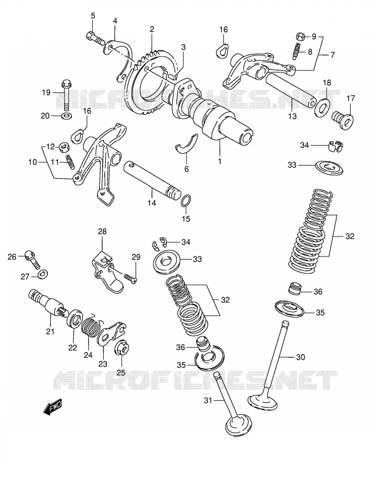 NOKKENAS - VALVES Suzuki MOTO 650 BOULEVARD 2009  LS650K9(E3/E28)