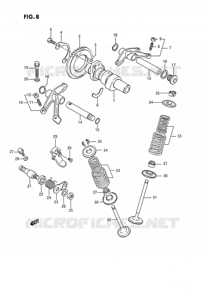 NOKKENAS - VALVES Suzuki MOTO 650 SAVAGE 1991  LS650PM(E2)