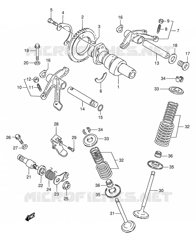NOKKENAS - VALVES Suzuki MOTO 650 SAVAGE 2000  LS650PY(E3/E28)