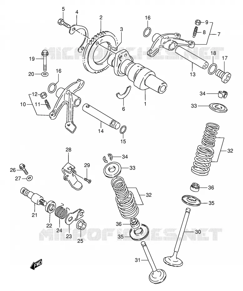 NOKKENAS - VALVES Suzuki MOTO 650 SAVAGE 2002  LS650PK2(E2)