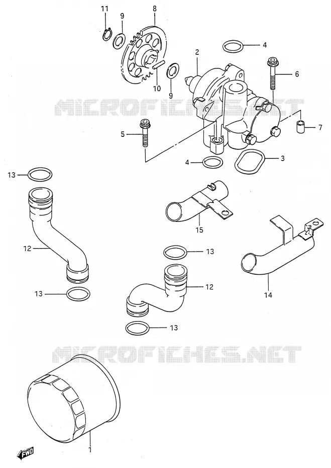 OLIEPOMP Suzuki MOTO 600 GSX-F 1995  GSX600FS(E28)