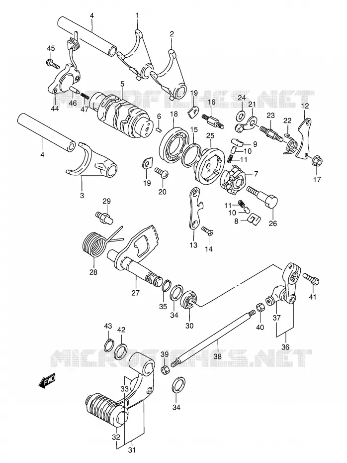 SCHAKELEN ASSY Suzuki MOTO 650 BOULEVARD 2009  LS650K9(E3/E28)