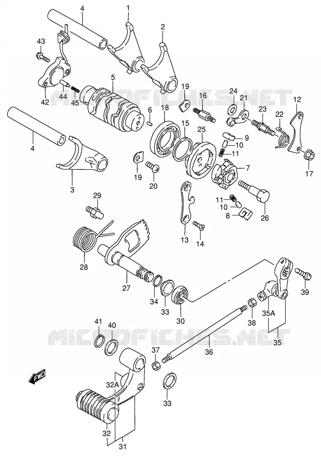 SCHAKELEN ASSY Suzuki MOTO 650 SAVAGE 2000  LS650PY(E3/E28)