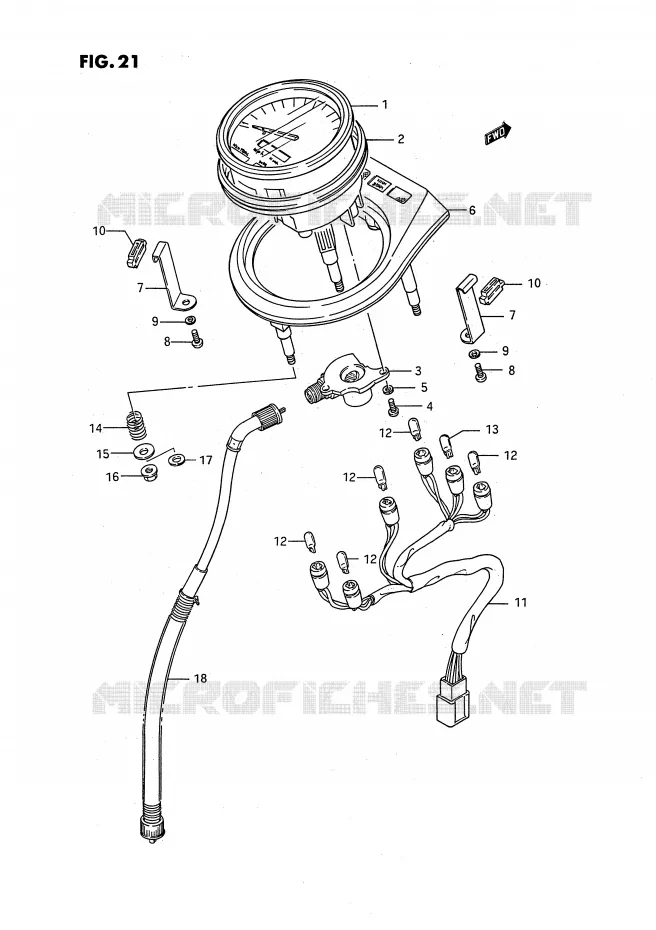 SNELHEIDSMETER (MODELE G/J/K/L/M) Suzuki MOTO 650 SAVAGE 1989  LS650FK(E2)