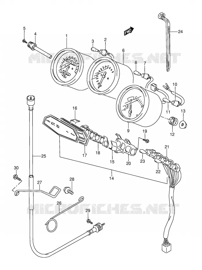 SNELHEIDSMETER (MODELE K/L/M/N/P/R/S) Suzuki MOTO 600 GSX-F 1991  GSX600FUM(E2)