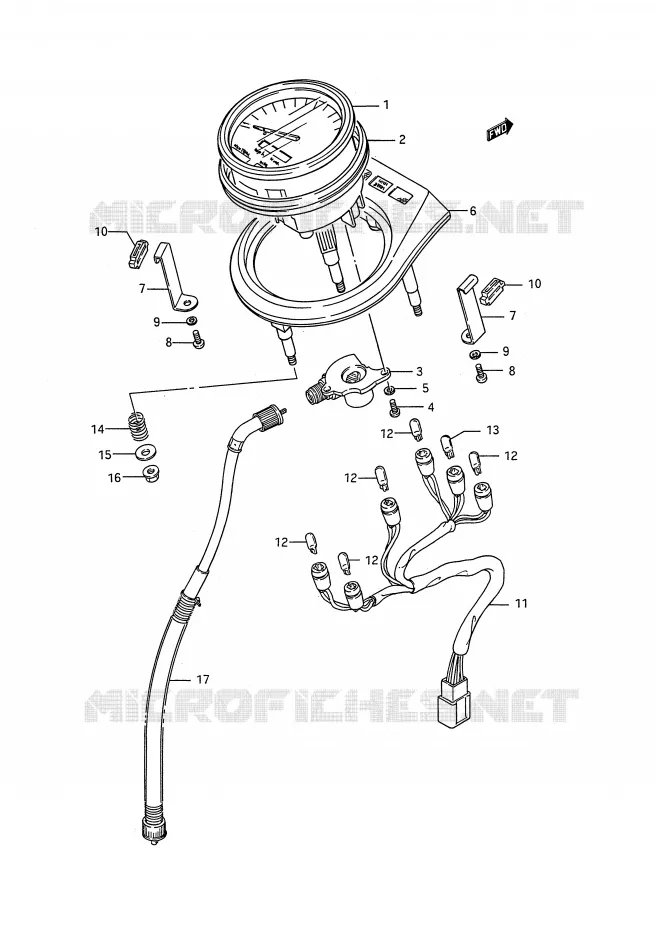 SNELHEIDSMETER Suzuki MOTO 650 BOULEVARD 1990  LS650PL(E28)