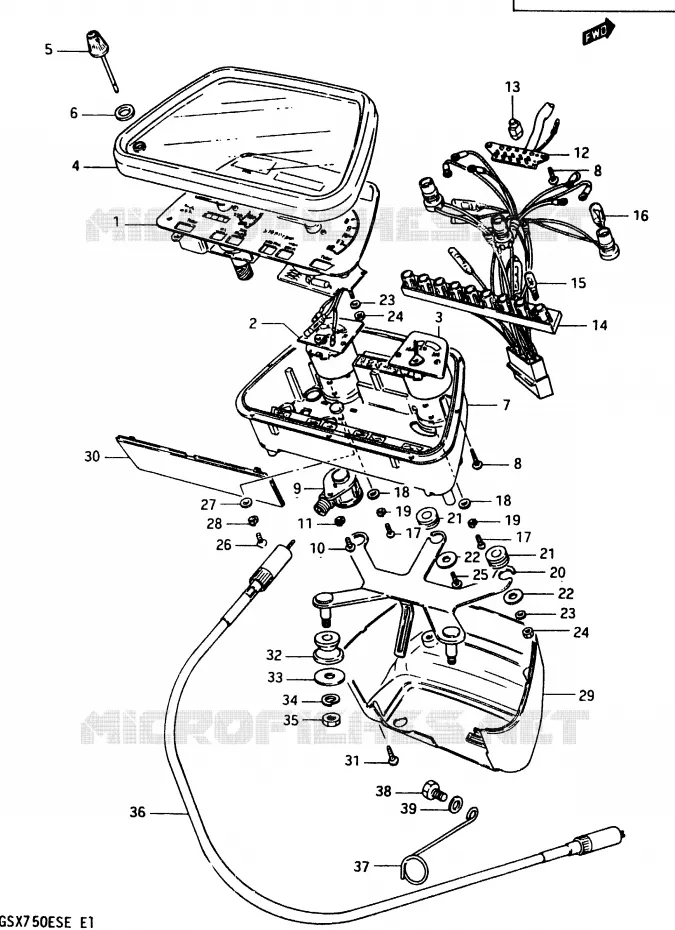 SNELHEIDSMETER Suzuki MOTO 750 GSX-E 1984  GSX750EE(D/E)