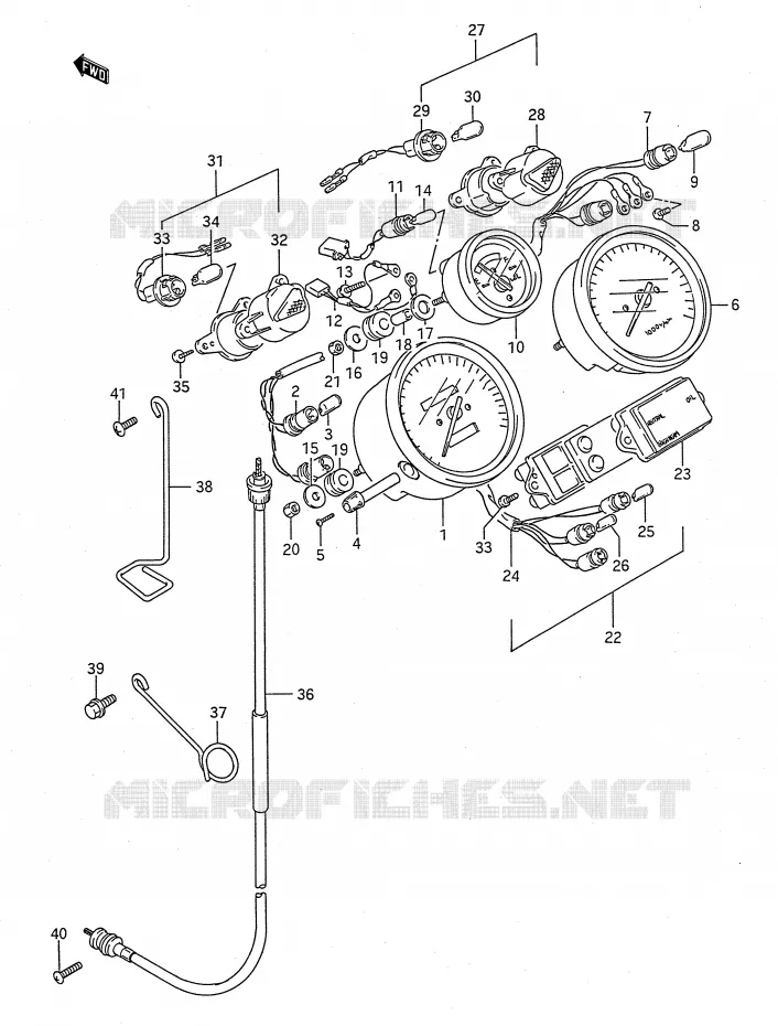 SNELHEIDSMETER Suzuki MOTO 750 GSX-F 1991  GSX750FM(E28)