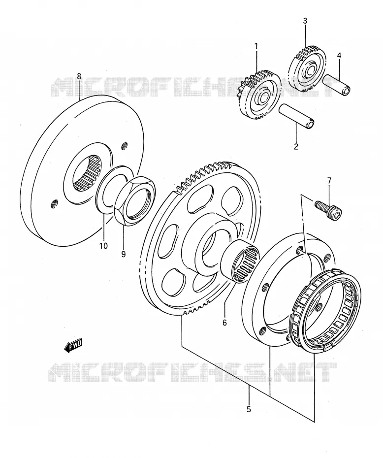 STARTMOTOR CLUTCH Suzuki MOTO 650 BOULEVARD 1990  LS650FL(E28)
