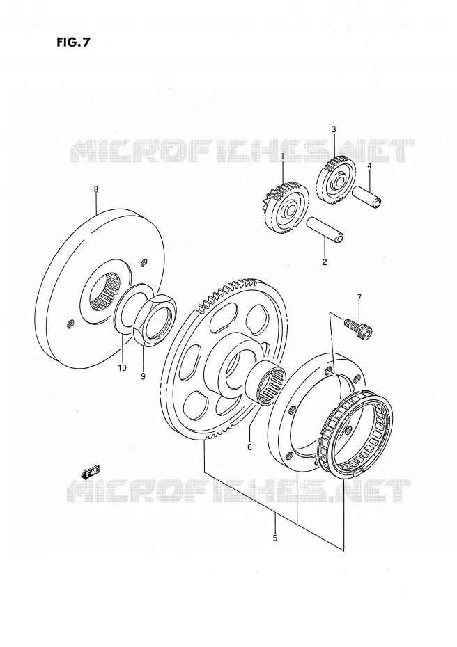 STARTMOTOR CLUTCH Suzuki MOTO 650 SAVAGE 1988  LS650PJ(E2)