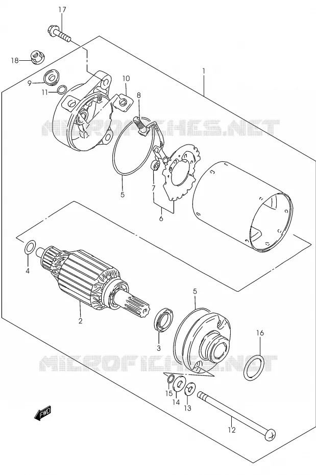 STARTMOTOR Suzuki MOTO 250 MARAUDER 2003  GZ250K3(K3)
