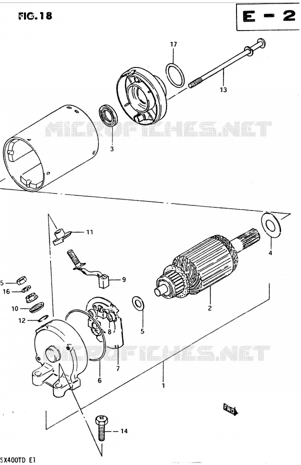 STARTMOTOR Suzuki MOTO 400 GSX 1983  GSX400TD