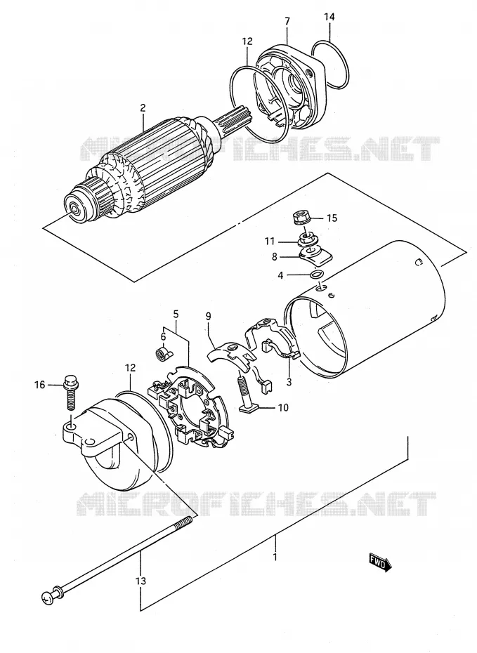 STARTMOTOR Suzuki MOTO 650 BOULEVARD 1990  LS650FL(E28)