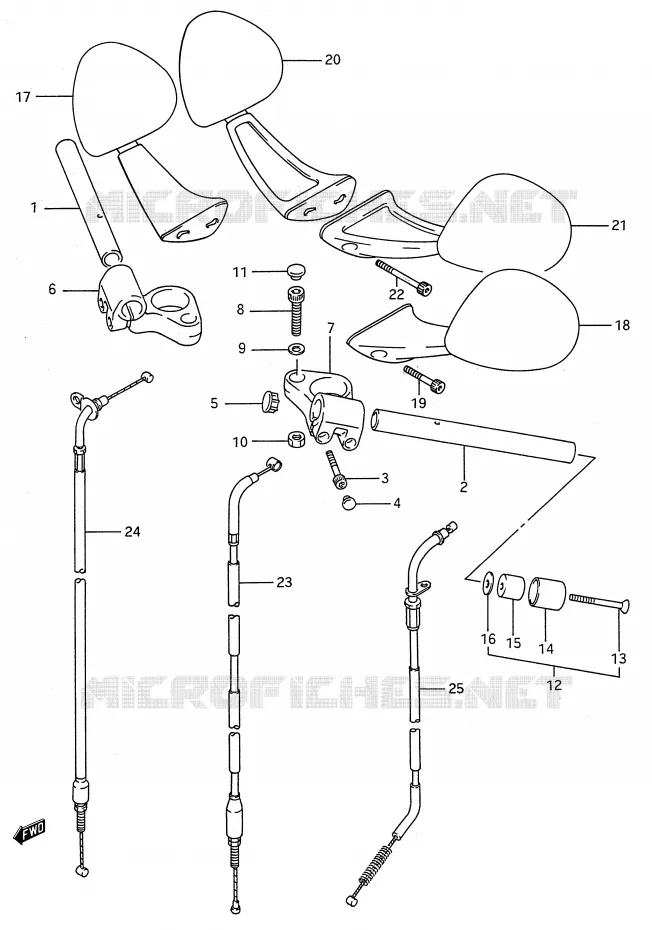 STUUR Suzuki MOTO 600 GSX-F 1990  GSX600FU2L(E28)