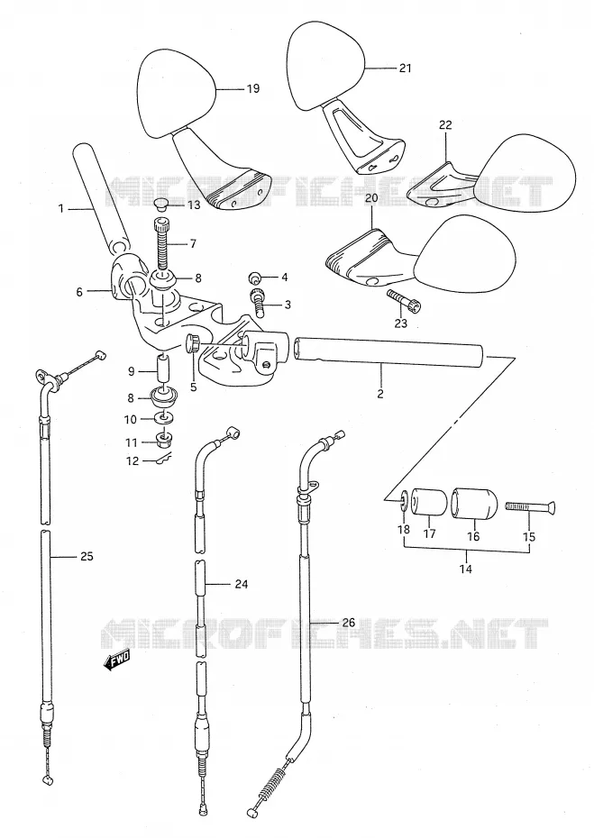STUUR Suzuki MOTO 750 GSX-F 1995  GSX750FS(E28)