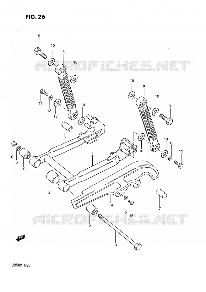 SWINGARM Suzuki MOTO 50 JR 1984  JR50E(P28)
