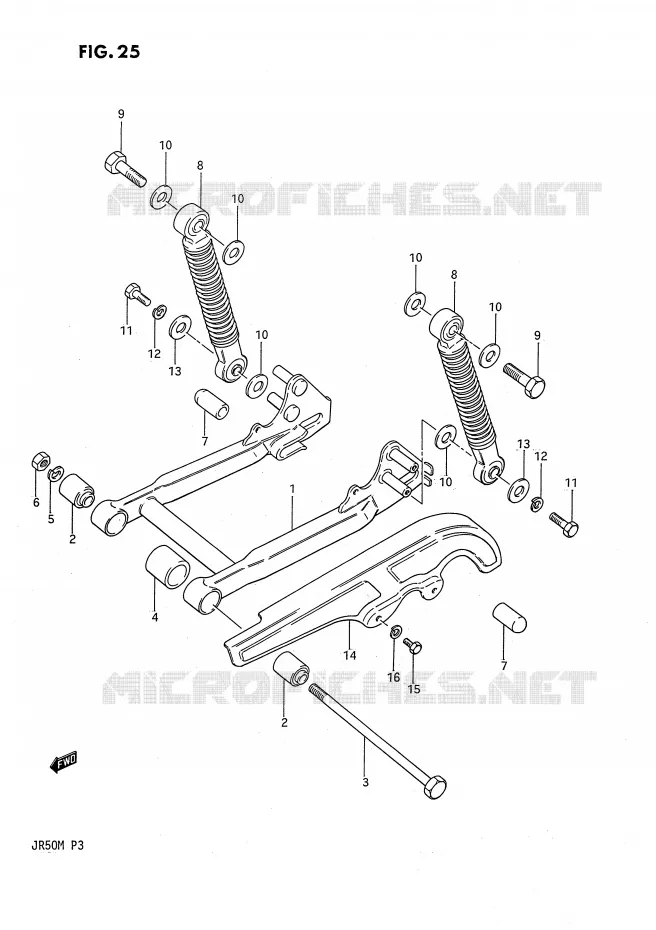SWINGARM Suzuki MOTO 50 JR 1986  JR50G(P3)