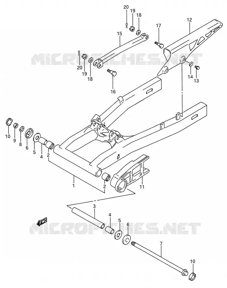SWINGARM Suzuki MOTO 600 GSX-F 1991  GSX600FM(E28)