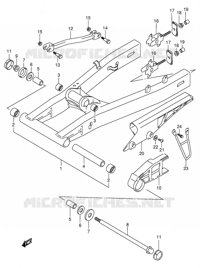 SWINGARM Suzuki MOTO 600 GSX-F 1998  GSX600FUW(E2)