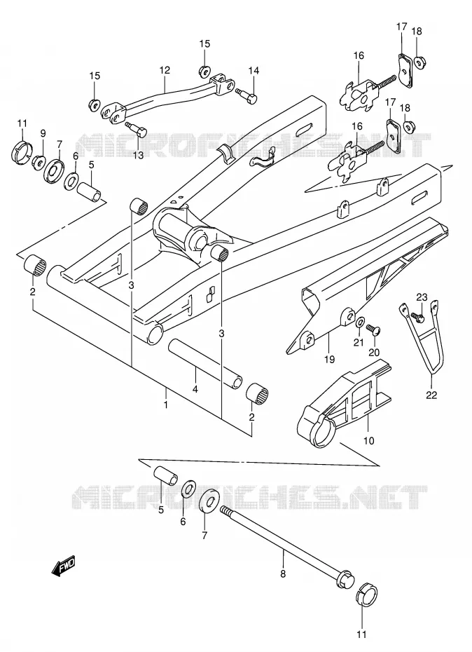 SWINGARM Suzuki MOTO 600 GSX-F 2004  GSX600FK4(E2)