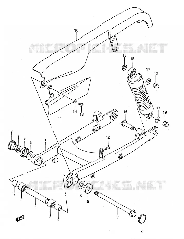 SWINGARM Suzuki MOTO 650 BOULEVARD 1993  LS650P(E28)