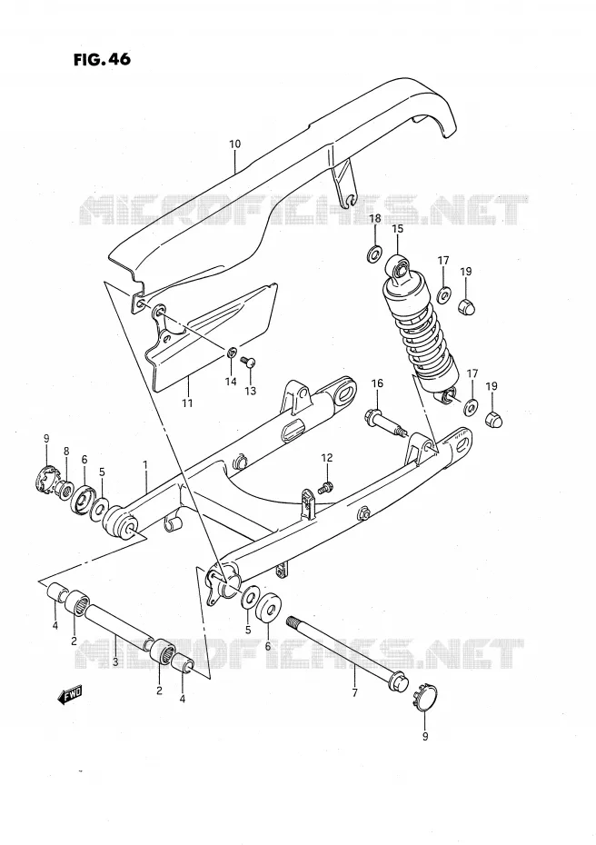 SWINGARM Suzuki MOTO 650 SAVAGE 1988  LS650FJ(E2)