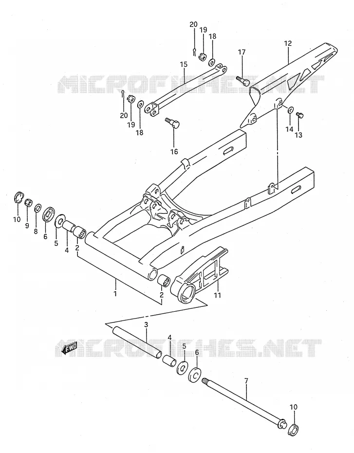 SWINGARM Suzuki MOTO 750 GSX-F 1993  GSX750FP(E28)
