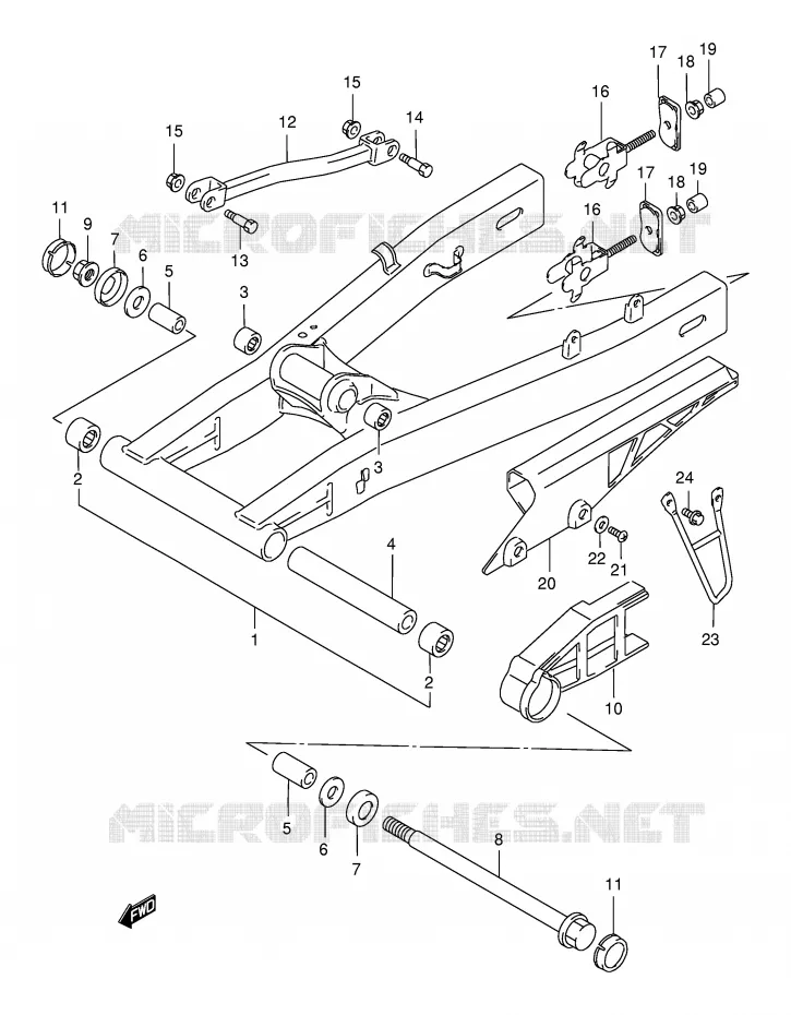 SWINGARM Suzuki MOTO 750 GSX-F 2003  GSX750FK3(E2)