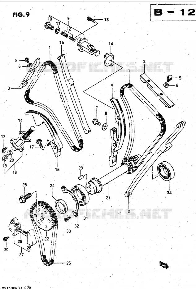 TIMING Suzuki MOTO 1400 CAVALCADE 1986  GV1400GDG(DG-DJ/CJ)