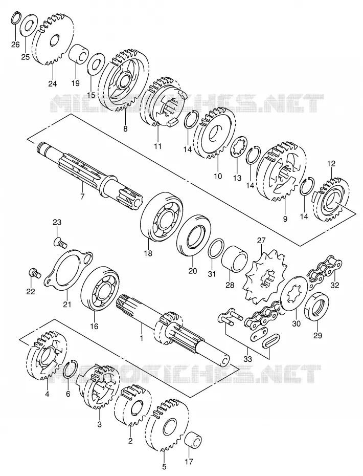 TRANSMISSION Suzuki MOTO 80 JR 2002  JR80K2(P3/P28)