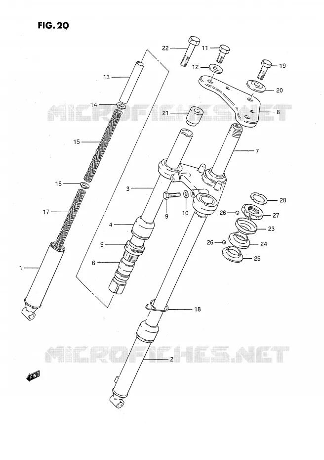 VOORVORK Suzuki MOTO 50 JR 1993  JR50P(P28)
