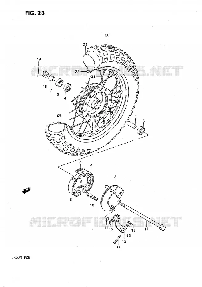 VOORWIEL Suzuki MOTO 50 JR 1985  JR50F(P28)