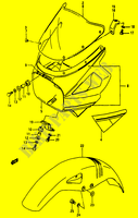 HEADLIGHT BOWL   FRONT FENDER (MODELE J) voor Suzuki RG 50 1988