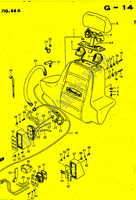 RUGLEUNING   LUIDSPREKERS (GV1400GCJ) voor Suzuki CAVALCADE 1400 1988